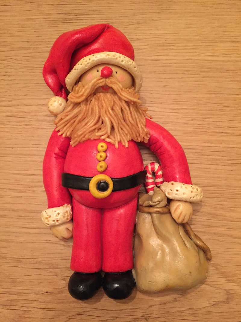 salt dough father christmas